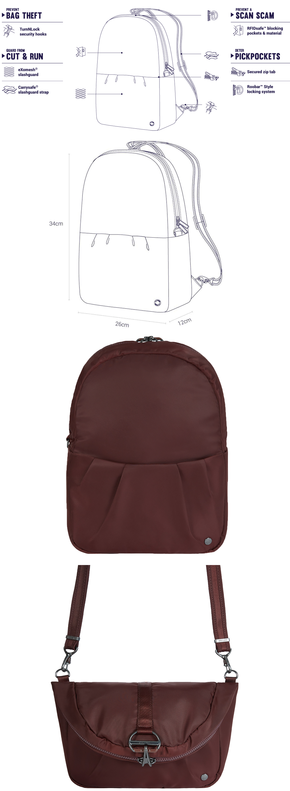 CITYSAFE CX Convertible Backpack